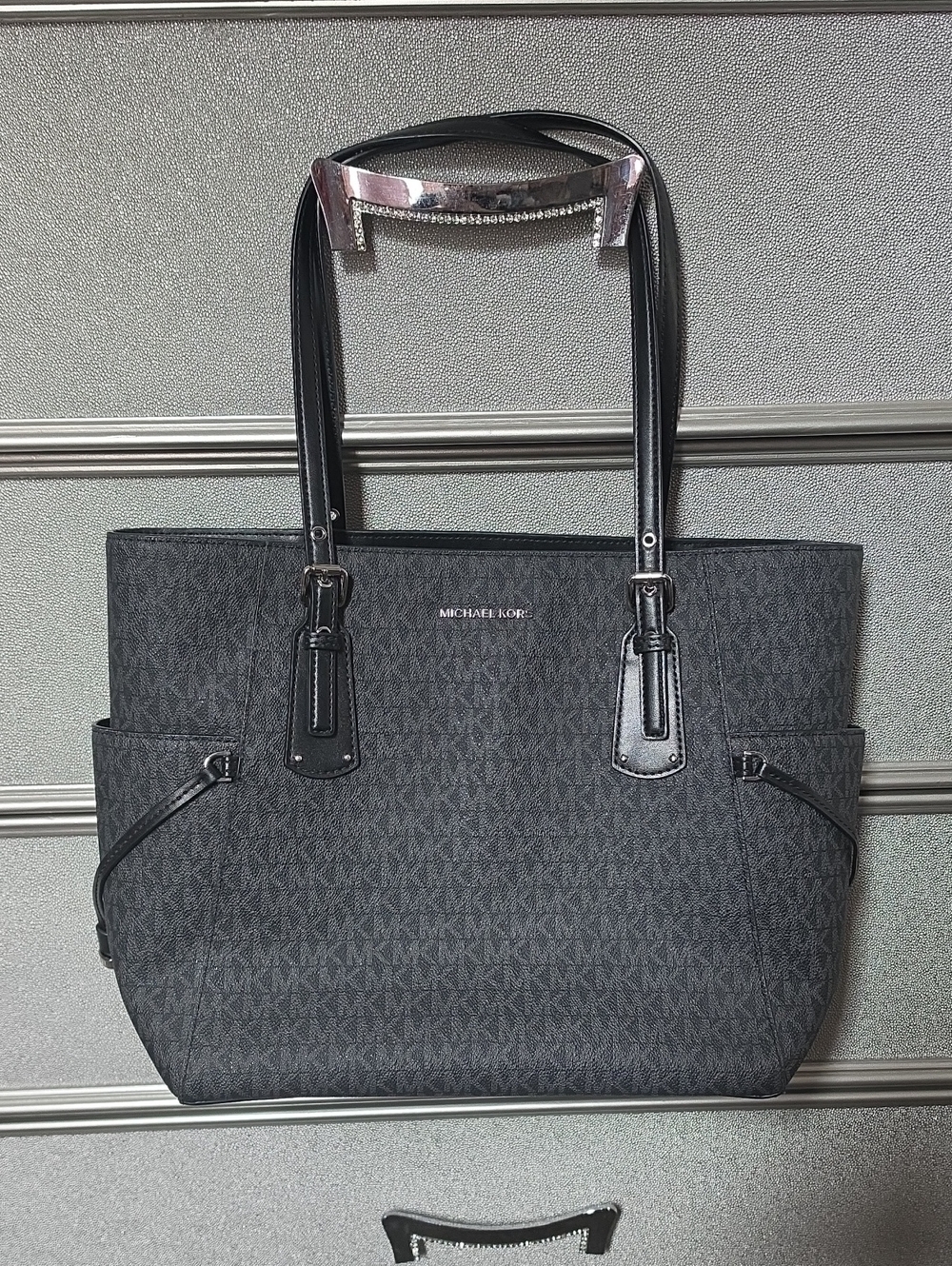 Michael Kors Black Signature Monogram Tote